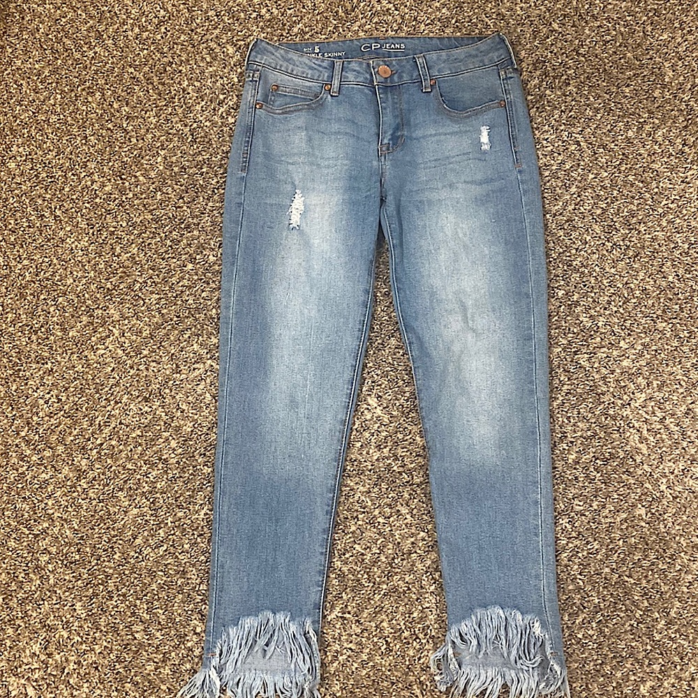 Size 5 Never Worn Ankle Skinny CP Jeans with Raw Hem